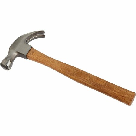 ALL-SOURCE 16 Oz. Smooth-Face Curved Claw Hammer with Hardwood Handle 346276